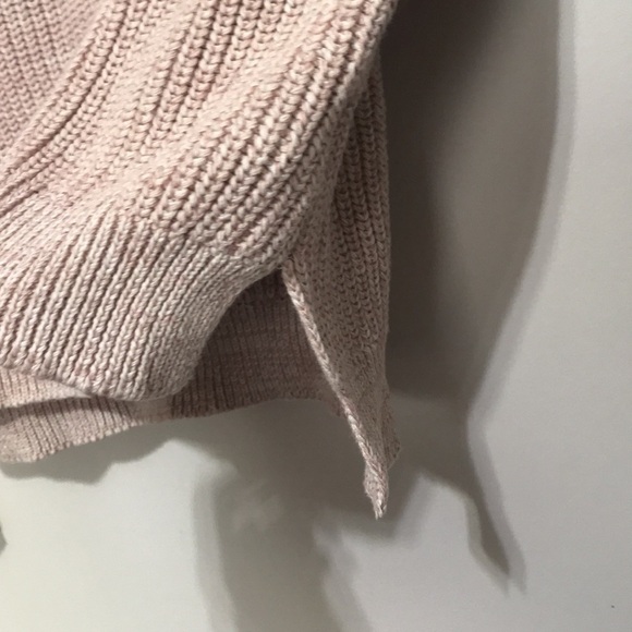 JOHN + Jenn pink knit sweater with weave laced in the back Small - Picture 4 of 12